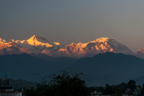 Pokhara, Annapurna, Dämmerung