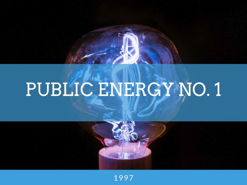 Public energy No. 1, Blog Challenge