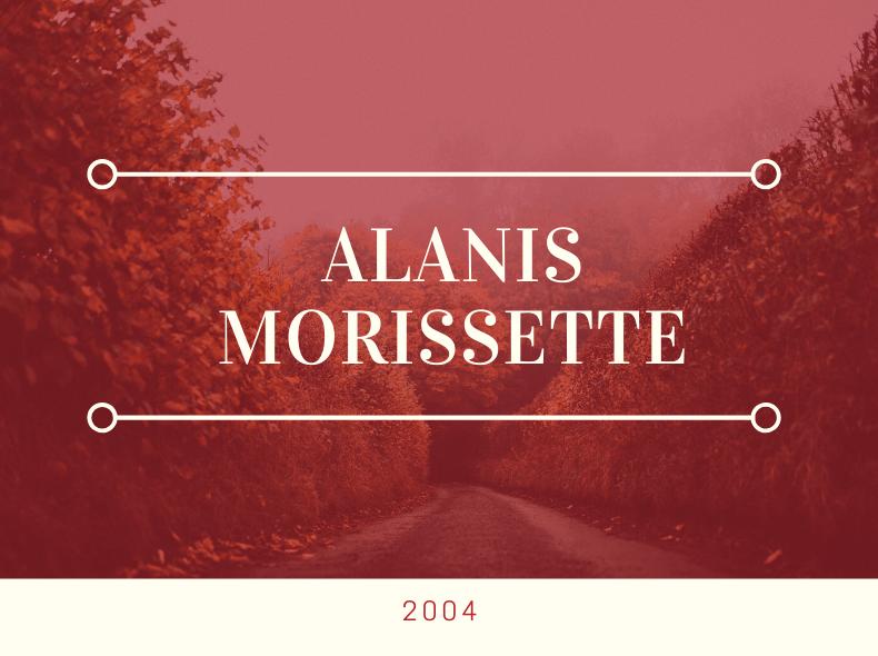 Alanis Morissette, Blog Challenge