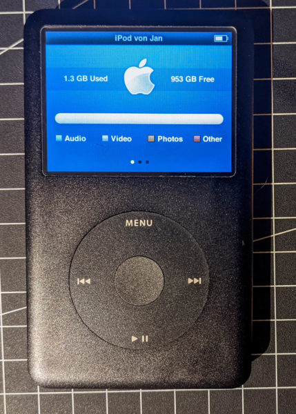 iPod classic, 1TB, SD-Karten