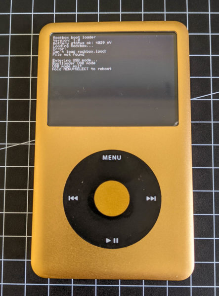 iPod classic Gold, Rockbox, Reboot