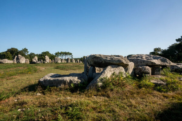 Auch Dolmen gibt es in Carnac