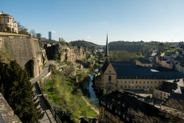 Blick ins Alzette-Tal in Luxembourg