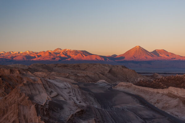 Moon valley in Atacama beim Sonnenuntergang