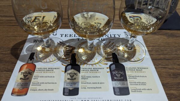 Whisky-Tasting mit drei verschiedenen Sorten in der Teeling Destillery