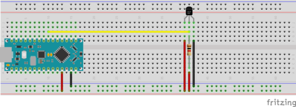 Fritzing Schaltplan Temperaturmessung